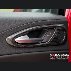 Alfa Romeo Giulia Interior Door Handle Surround Trim Set - Carbon Fiber